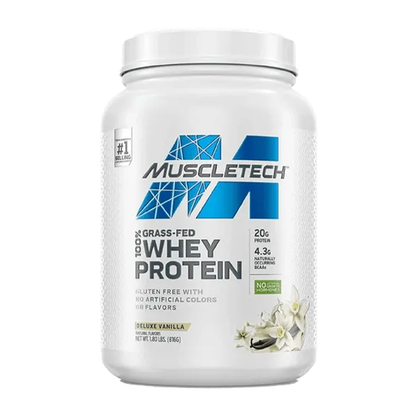 Proteína para Ganancia Muscular MuscleTech Grass Fed 100% Whey Protein 23 Porciones 1.8lbs